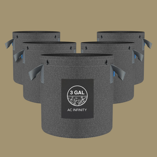 Heavy Duty Fabric Pots, 3.4 Gallons (12.87 Litres) By AC Infinity - Single Pot