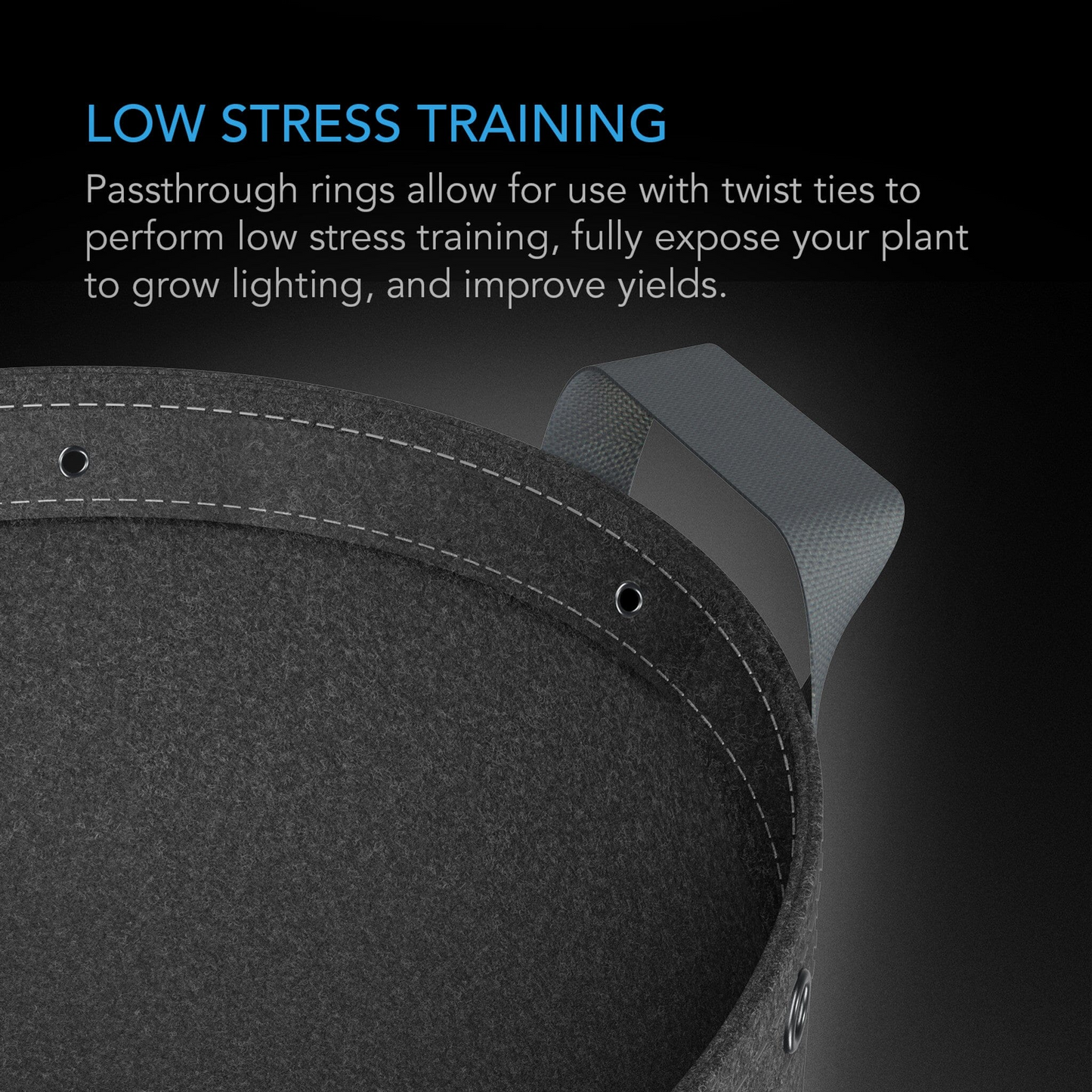 Heavy Duty Fabric Pots, 3.4 Gallons (12.87 Litres) By AC Infinity - Single Pot