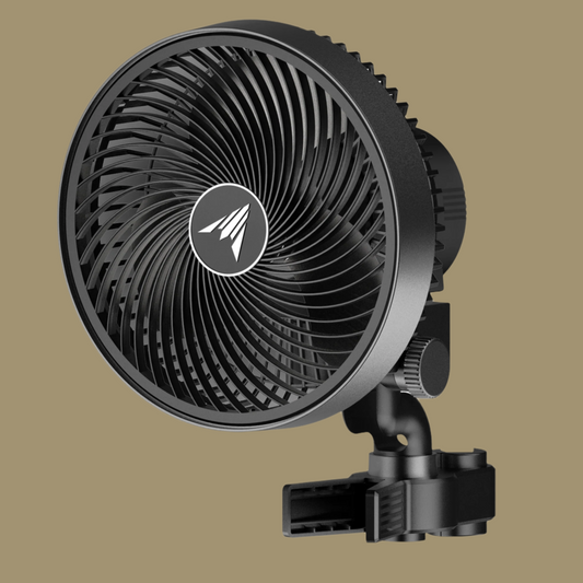 Cloudray S9, Gen 2 Grow Tent Clip Fan 9” With 10 Level Dynamic Wind modes & Fan Speeds, 10-Level Auto Oscillation