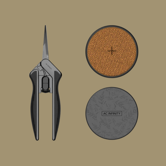 Stainless Steel Pruning Shear With Cleaning Kit, Ergonomic Lightweight, 6.6” Straight Blades