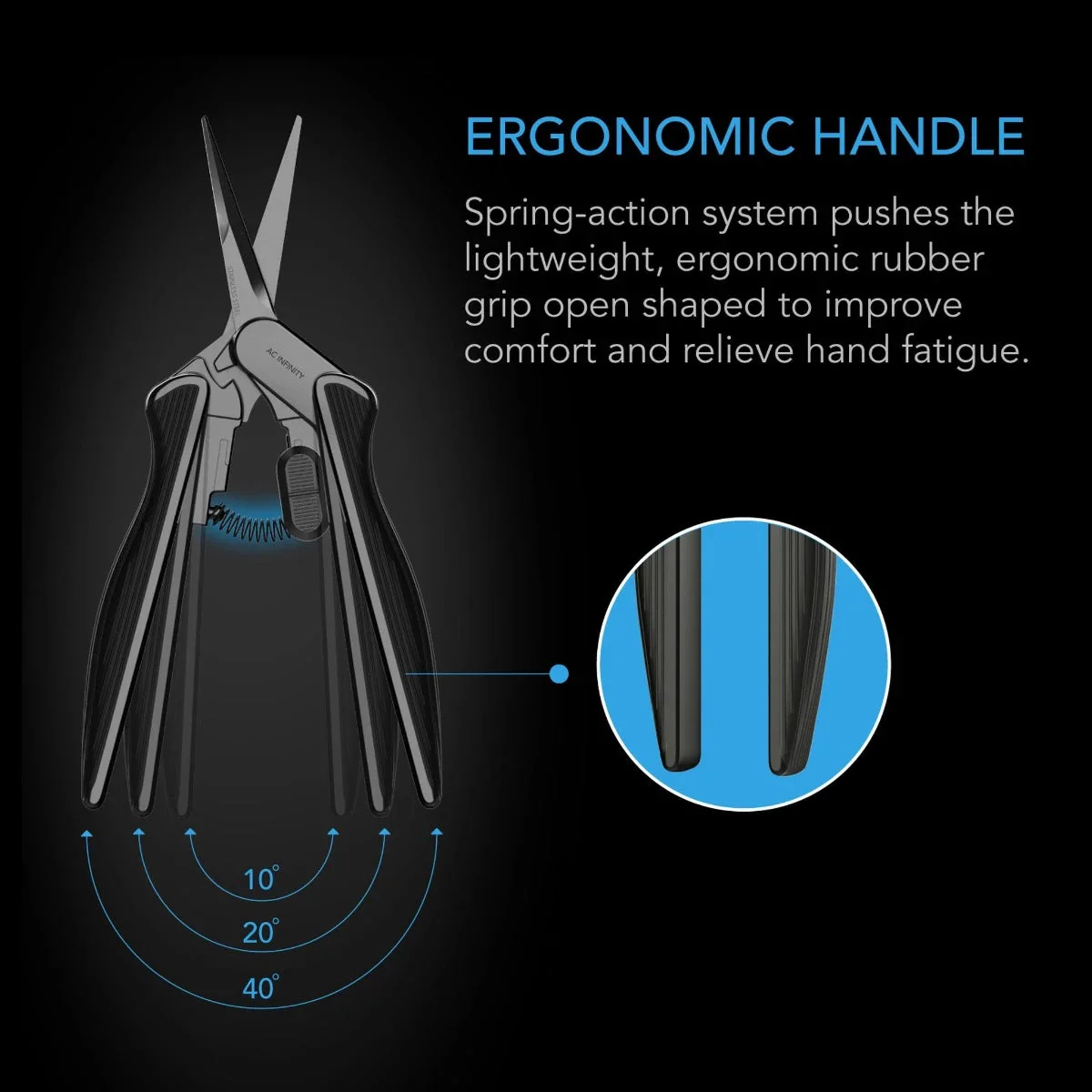 Stainless Steel Pruning Shear With Cleaning Kit, Ergonomic Lightweight, 6.6” Straight Blades