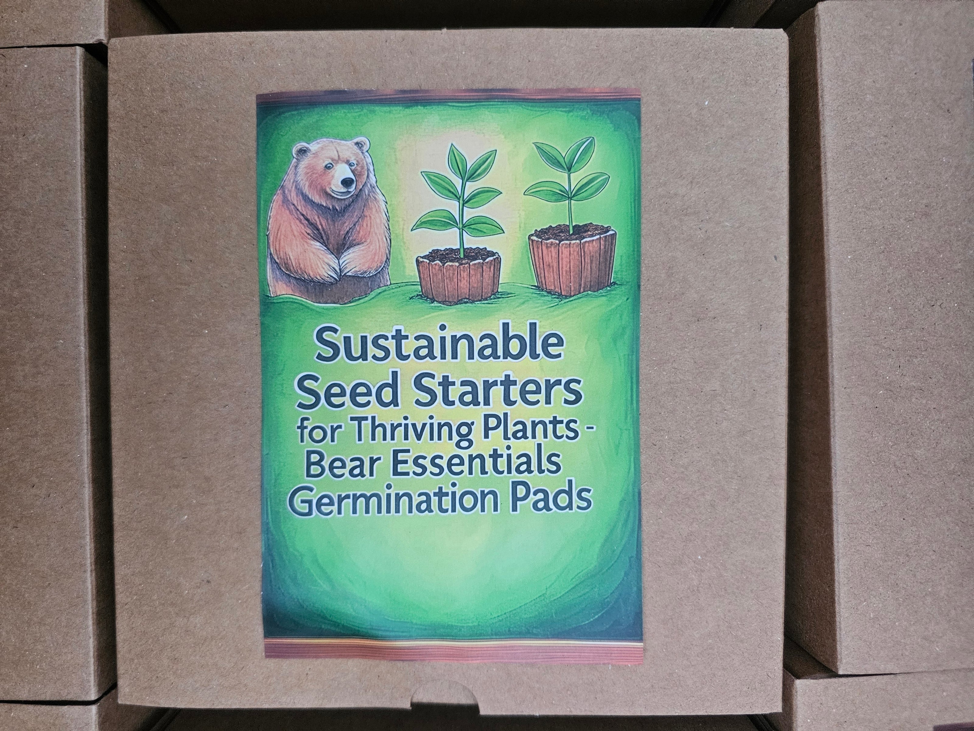 Bear Essentials Germination Pads 100 pack natural cotton seed starting pads